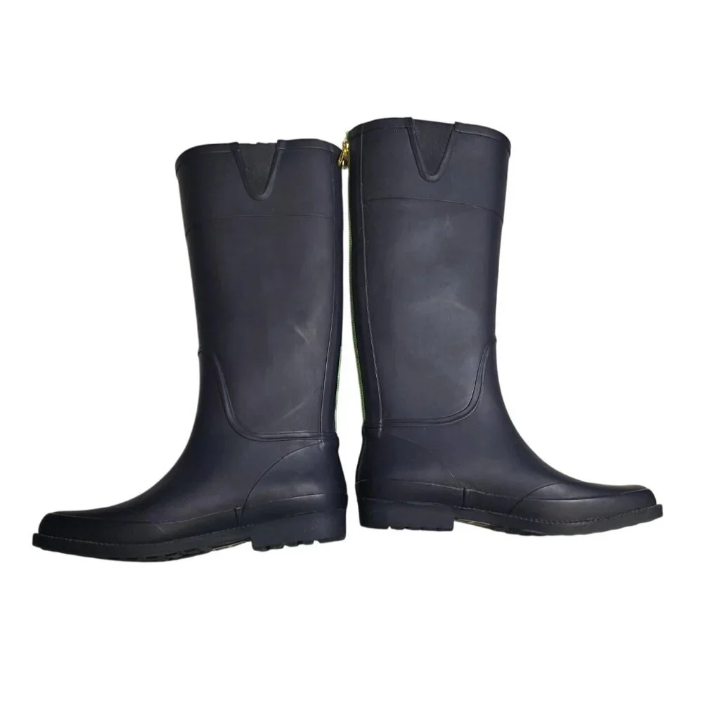 Tommy Hilfiger Calipso Rubber Rain Boots Navy Blue Size 7 - Picture 4 of 9